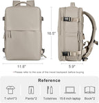 coofay Laptop Travel Backpack For Women Men Airline Approved Carry On Bags For Airplanes Underseat Luggage Backpack For Traveling On Airplane Personal Item Travel Bag For Airlines Light Brown
