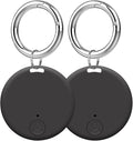 Aircawin Mini GPS Tracker, Key Item Finder Locator,No Monthly Fee App for iOS/Android 2023 Latest,Portable Anti-Lost Bluetooth Tag Item Tracker for Luggages/Kids/Pets/Phone/Wallet/Bag-2Pcs-Black+Black