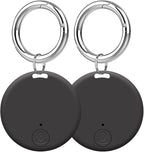 Aircawin Mini GPS Tracker, Key Item Finder Locator,No Monthly Fee App for iOS/Android 2023 Latest,Portable Anti-Lost Bluetooth Tag Item Tracker for Luggages/Kids/Pets/Phone/Wallet/Bag-2Pcs-Black+Black