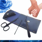 Manicure Set, Professional Men/Women Nail Clippers Kit 4PCS， Stainless Steel Nail Cutter Care Tools Professional Grooming Kits, PU Leather Travel Case(black)
