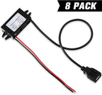 Weewooday 8 Pieces 12v to 5v Dc Converter Buck Module USB Output Power Adapter Dc Car Power Converter Regulator