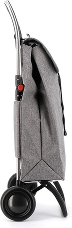 ROLSER I-Max Tweed 2 Wheel Foldable Shopping Trolley - Gray