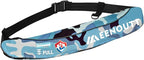 Automatic Inflatable Belt Pack Water Sports Jacket Waist Belt PFD for SUP Paddleboarding Fishing Boating Kayaking（fit 80-330 lbs） (Blue camouflage)