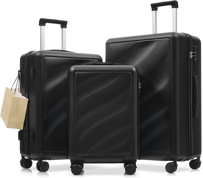 Luggage Sets 3 Piece with Double Spinner Wheels, Carry on Hardshell ABS Suitcases Set with TSA Lock, Lghtweight Checked Luggage for Different Travelling (Bronze Golden, 20"/24"/28")