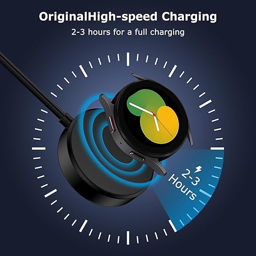 USB C Samsung Watch Charger Fast Charging for Samsung Galaxy Watch 8/8 Classic/7/6 Classic/6/5 Pro/5/4/4 Classic/3/Active 2/Active 1, Magnetic Wireless Galaxy Charger Pad with 3FT Type C Cable Cord