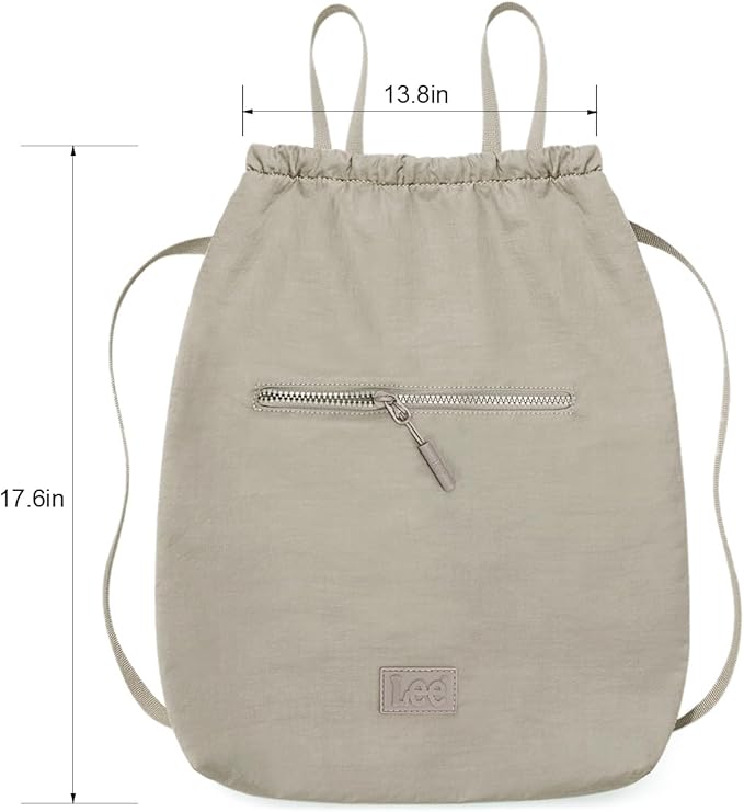 Lee Drawstring Backpack Bag Lightweight Small Gym Swim Beach Bag Water Resistant Sports Sackpack for Men Women, LEE48-002TN