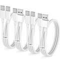 Car Carplay Cable for iPhone 17 16 15, 2-Pack 3.3FT 60W USB C to USB C Cable And 2-Pack 3.3FT USB A to USB C Cable for iPhone 17 16 15，for Galaxy S25, for iPad Pro/Air, for MacBook Pro/Air and More