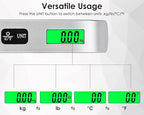 Luggage Weight Scale Portable Digital Suitcase Scale for Travel Handheld Scale with Temperature Sensor, 110 lb/50 kg, Battery Included