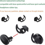 Small Earbud Replacement Tips Silicone Earbud Tips Eartips Compatible with Bose Quietcomfort and Sport Headphone Ear Tips Ear Bud Covers 3 Pairs