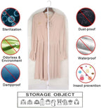 Garment Bag Clear for Long Dress 24'' x 60'' Zippered Garment Bags for Hanging Clothes White Breathable Full Zipper Dust Cover for Clothes Storage Closet Pack Of 6