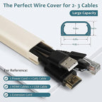 ZhiYo Cable Hider Raceway Kit, Wire Hiders for TV on Wall, Paintable Cord Cover Channel, Cord Hider for Wall Mounted TV in Home Office, W0.95in X H0.47in, Beige