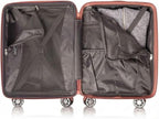 Gabbiano Macan 3 Piece ABS Luggage Set – Expandable Hardshell Suitcase with Add-A-Bag Strap, TSA Lock & 8-Wheel Spinners – Lightweight (20" Carry On, 26" Medium, 30" Large) (Rose Gold, Carry-on)