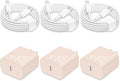 CXX Fast Charger for iPhone [3-Pack, MFi Certified], 20W USB-C PD Block with 6Ft Charging Cable Compatible with iPhone 14/13/12/11/Pro Max & iPad (Pink)