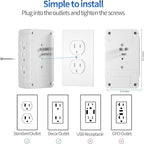 Power Charger Shelf-CFMASTER 11 Port Surge Protector Wall Outlet, 8 Electrical Outlet Extenders and 3 USB Ports 3.4A, with Removable Built-in Shelf and LED Indicator, FCC Listed, White