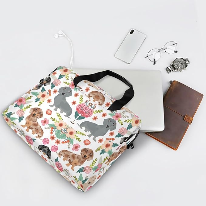 Dachshund Print Laptop Case 15.6 inch Computer Bag Waterproof Laptop Briefcase Laptop Bag for Women & Men