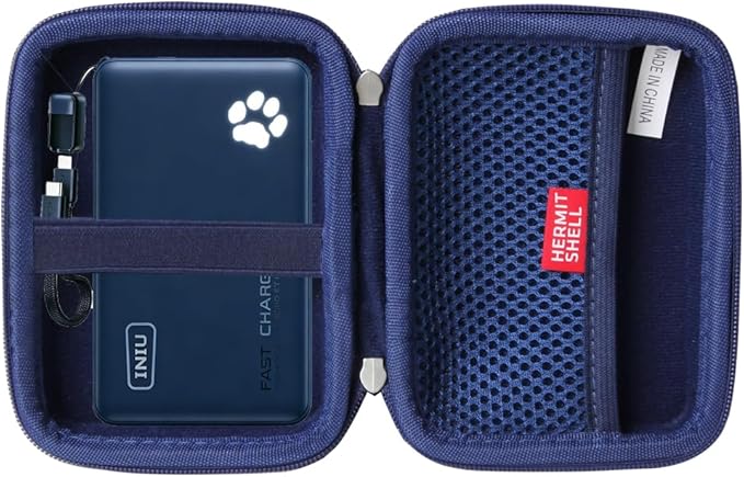 Hermitshell Hard Travel Case for INIU Portable Charger Smaller & Lighter 45W Fast Charging 10000mAh PD Power Bank Battery Pack (Only Case) (Blue)