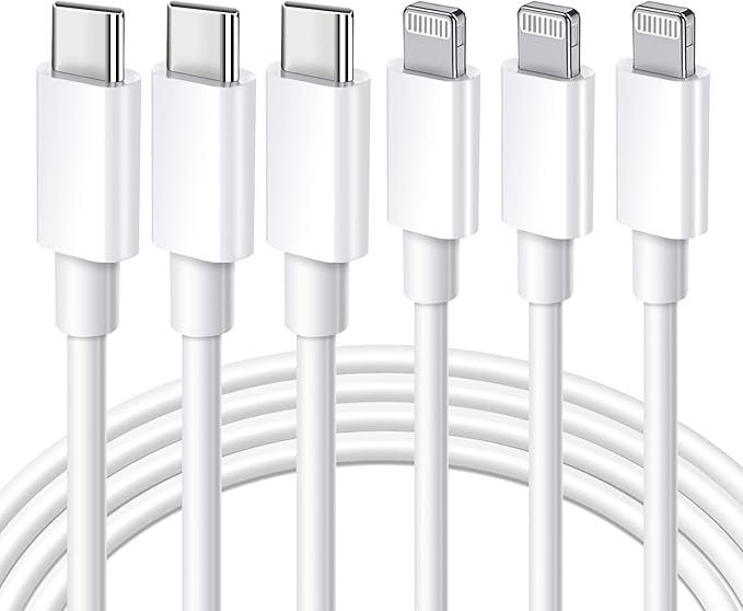 Ximytec [Apple MFi Certified] USB C to Lightning Cable 3Pack 3FT iPhone Fast Charger Type Charging Cord Compatible with 13 Pro Max 12 11 XS XR X 8 iPad,White