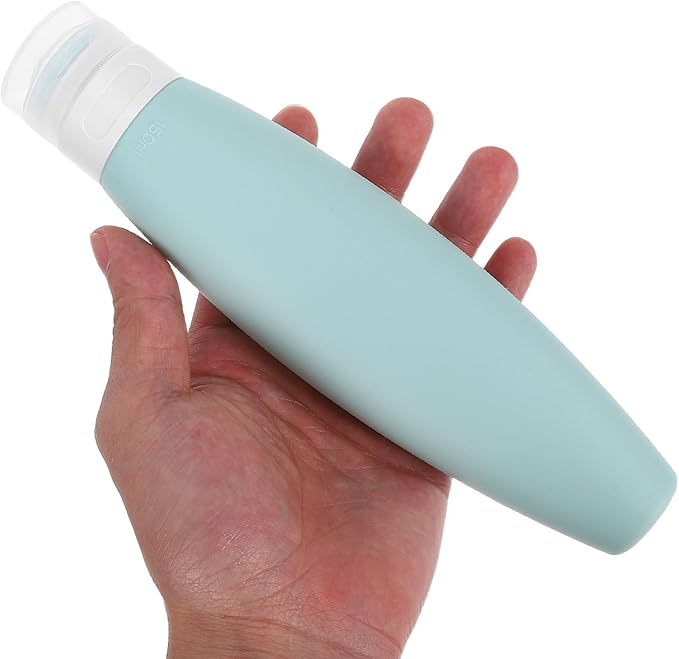 Healeved 3pcs 150ml Silicone Travel Bottles Set, Leak-proof Portable Squeeze Containers for Toiletries, Refillable Cosmetic Bottles for Shampoo and Lotion, Travel Size Toiletries