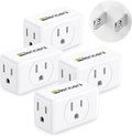 LENCENT 2 Prong to 3 Prong Outlet Adapter,Wall Plug Extender,Multiple Outlet Wall Plug with 3 AC Outlets,Non Grounded Outlets Expander for Japan Travel Kitchen Office Bathroom Older House,4 Pack