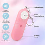 MtMinn Personal Safety Alarm for Women - 130dB Self Defense Keychains Siren Whistle, Replaceable Battery with SOS LED Strobe Light - Emergency Security Safe Protection Devices for Kids Elderly