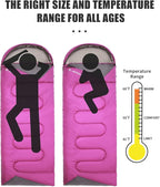 Sleeping Bags for Adults Backpacking Lightweight Waterproof- Cold Weather Sleeping Bag for Girls Boys Mens for Warm Camping Hiking Outdoor Travel Hunting with Compression Bags