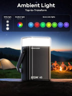 65W Power Bank 40000mAh, Laptop Portable Charger Fast Charging with LED Light, High Capacity External Battery for Camping & Travel, Compatible with MacBook, iPhone, Steam Deck