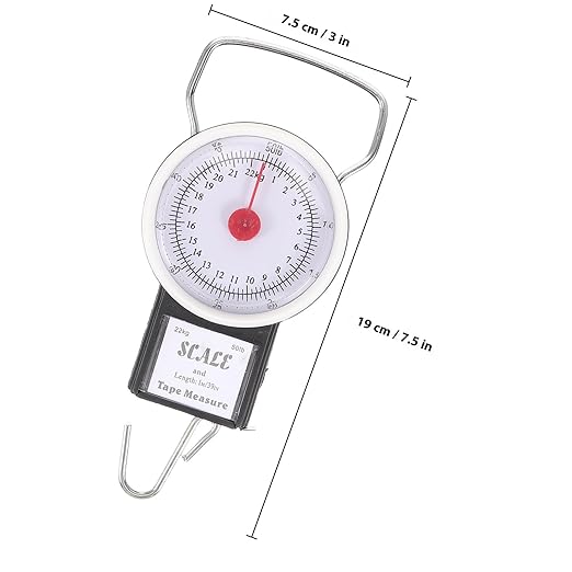 LIFKOME Portable Hanging Scale with Hook 20kg Capacity Manual Luggage Weight Scale for Travel and Fishing with Large Handle and LCD Display