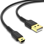 6FT Mini USB Cable, Standard USB 2.0 Type A Male to Mini B Male Charger Cord Compatible with PS3 Controller, MP3 Player, Camera, Dash Cam, Garmin GPS, Hero 4/3+
