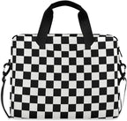 Waving Checkered Flag Car Racing Laptop Case, 15.6 inch Laptop Bag, Waterproof Laptop Sleeve, Laptop Briefcase for Women & Men