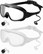 Swim Goggles 2 Pack, Wide View Anti Fog&UV Swimming Goggles for Audlt, No Leak Pool Beach Essentials for Men Women