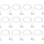 USB A to Micro USB Cable Bulk 12-Pack 3ft, Android Charging Cord