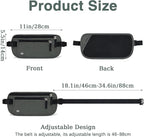 FuninCrea Waterproof Hidden Money Belt for Travel, Anti-Theft Belt Bag with RFID Blocking Function Adjustable Slim Waist Bag with 2 Zipper Pockets & 1 Back Pocket for Travel Running (B, Deep Grey)