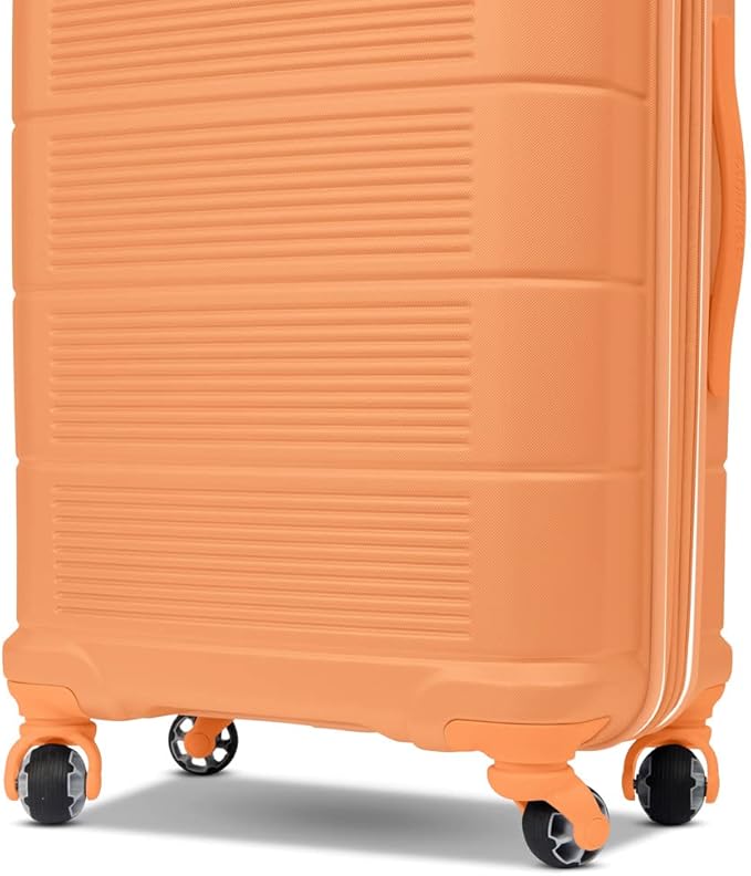 American Tourister Stratum 2.0 Hardside Expandable Luggage with Spinners, Papaya, 2PC SET (Carry-on/Medium)