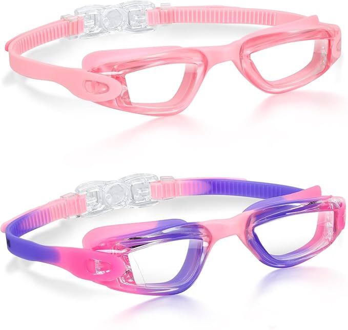 Aegend Swim Goggles for Kids Youth 3-14 Anti-Fog Anti-UV Comfort Fit Goggles for Swimming