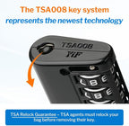 Forge TSA Approved Luggage Locks 4 Digit Combination TSA Travel Locks with TSA008, Open Alert Indicator, Zinc Alloy Body for Luggage, Suitcase, Backpack, and More. 1 Black Lock.