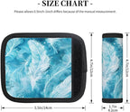 Abstract Feather 2 Pack Luggage Handle Wrap Set of Neoprene Luggage Tags for Suitcases Bag Strap Wrap Cover Travel Airplane Accessories Covers Markers Sleeve Grips Identifiers Cruise