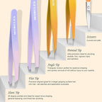 MORGLES Tweezers Set, Professional Nail Clippers and Tweezer Kit for Women and Men with Leather Travel Case, 9 Pack