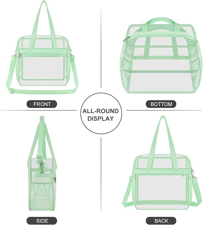 USPECLARE Clear Bag for Stadium Events,Transparent Bag for Work Sports Games Concerts Travel Gym