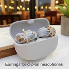 Clip on Earbuds Open Ear Accessories for Bose Ultra Open Earbuds - Lightweight Clip-On Decor for Wireless Earbuds (Headphones not Included) (Gold)