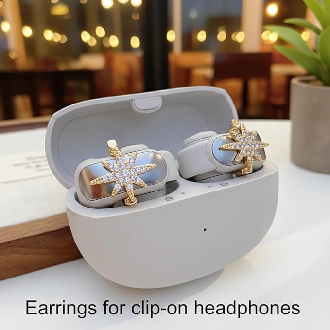 Clip on Earbuds Open Ear Accessories for Bose Ultra Open Earbuds - Lightweight Clip-On Decor for Wireless Earbuds (Headphones not Included) (Gold)
