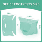 Travel Foot Rest for Airplane & Office - Portable Under Desk Foot Stool, Relieves Back & Knee Pain, Comfort for Long Flights, Cars, Subways & Trains (Green)