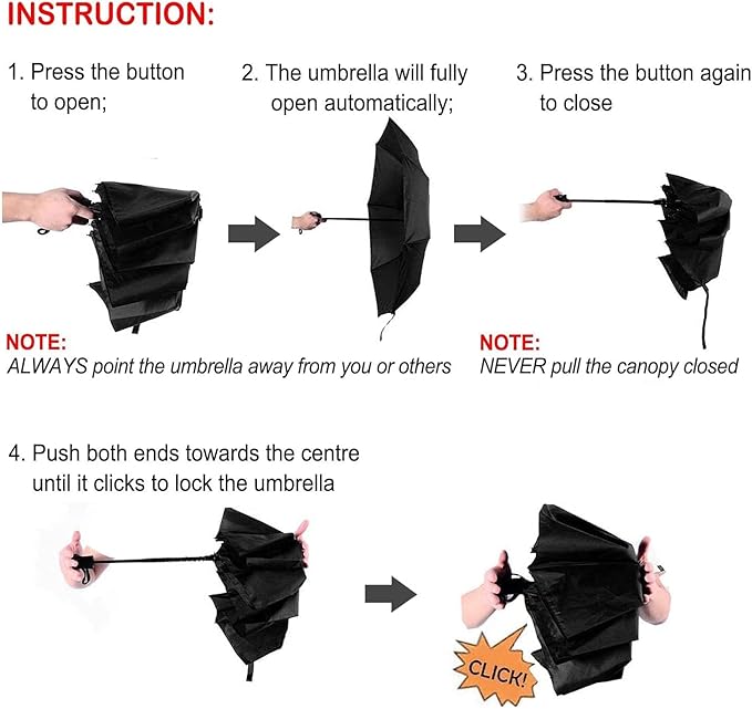 LANBRELLA Umbrella Windproof Compact Travel Umbrella Auto Open Close for Rain