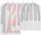 Zilink Hanging Garment Bag Lightweight Suit Bags Dust-Proof (Set of 6) with Study Full Zipper for Closet Storage and Travel [Upgraded Version]