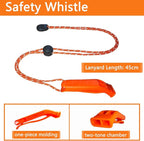 Amzonly Emergency Whistle, 120db Safety Whistle Survival Shrill Loud for Camping Hiking Hunting Boating Fishing Life Vest Jacket Rescue Signaling Kids Lifeguard 5 Pack