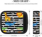 2 Pack Luggage Handle Wrap with Travel Tags - Non-Slip Protective Cover Soft Handle Grips Covers for Suitcase(Crocodile Elephant Whale)