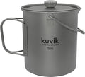 Kuvik Titanium French Press 750ml (25.4 oz) - Ultralight and Compact French Press for Backpacking and Camping