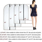 Garment Bags for Hanging Clothes 12 PCS Transparent Waterproof Dustproof Storage for Wardrobe Storage Suit Covers for Closet Clear Reuse Full Zipper for Costumes Suits Coats 24''x48''
