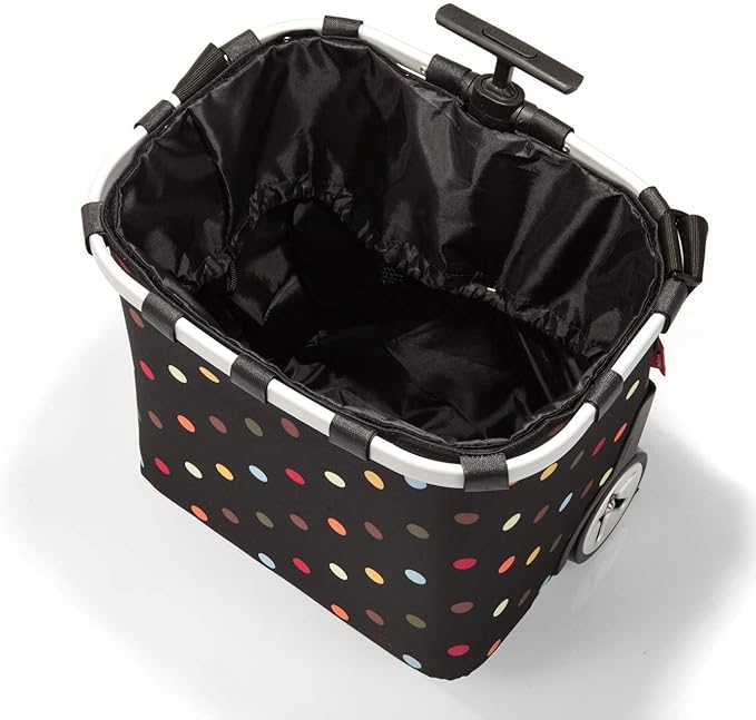 reisenthel carrycruiser dots - Portable Shopping Trolley with Sturdy Aluminum Frame, Shoulder Strap and Removable mesh Inner Bag -Water-Repellent