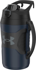 Under Armour Insulated Water Bottle with Handle & Fence Hook, Half Gallon Sports Water Jug, Leak-Resistant & BPA-Free for Baseball, Football & Gym - Academy/Black, 64oz