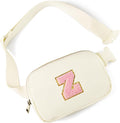 Gitus Personalized Gifts Birthday Gifts for Girls Fanny Pack Cross Body Bags with Initial Letter Preppy Stuff Gifts for Her Girlfriend Wife Sister Friends Mom (Ivory-Z)